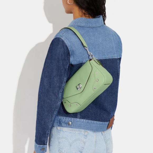 NWT Coach Millie Shoulder Bag Satchel Green - Picture 3 of 7